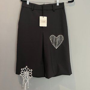 BNWT Area Embellished Slacks with Crystals